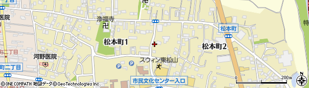 埼玉県東松山市松本町周辺の地図