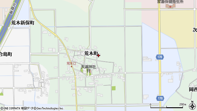 〒910-2171 福井県福井市荒木町の地図