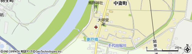 茨城県常総市中妻町16周辺の地図