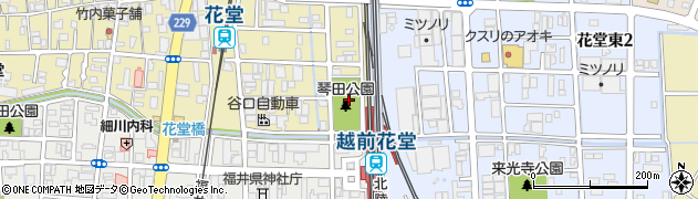 琴田公園周辺の地図
