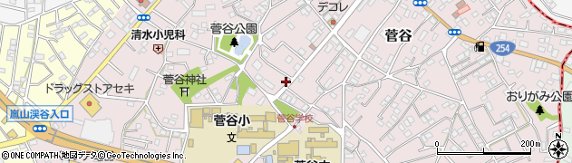 埼玉県比企郡嵐山町菅谷618周辺の地図