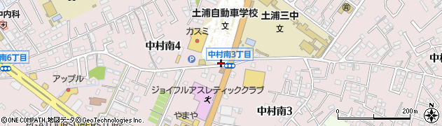 茨城県土浦市中村南周辺の地図