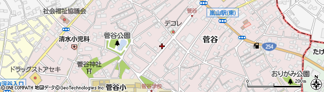 埼玉県比企郡嵐山町菅谷433-7周辺の地図