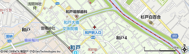 埼玉県宮代町（南埼玉郡）和戸周辺の地図
