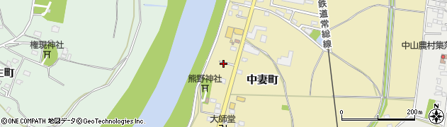 茨城県常総市中妻町33周辺の地図