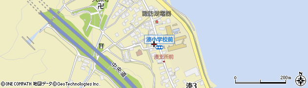 ＪＡ信州諏訪岡谷湊周辺の地図