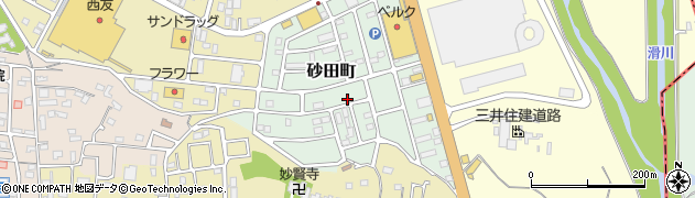 埼玉県東松山市砂田町周辺の地図