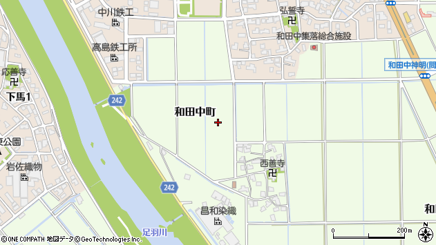 〒918-8235 福井県福井市和田中町の地図