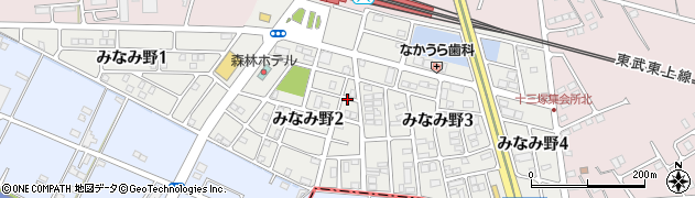 埼玉県滑川町（比企郡）みなみ野周辺の地図