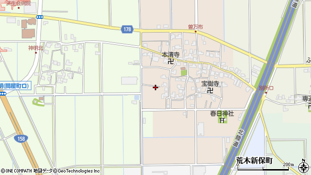 〒918-8234 福井県福井市曽万布町の地図