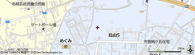 茨城県土浦市烏山5丁目周辺の地図