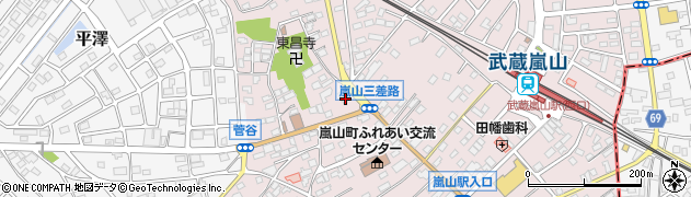 埼玉県比企郡嵐山町菅谷16周辺の地図