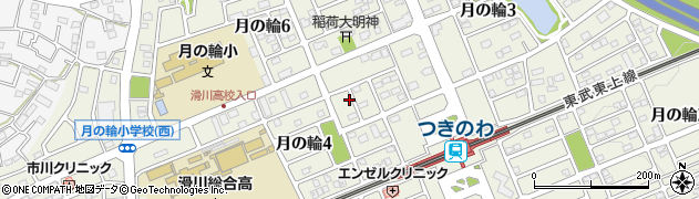 埼玉県滑川町（比企郡）月の輪周辺の地図
