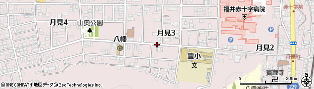 福井県福井市月見周辺の地図