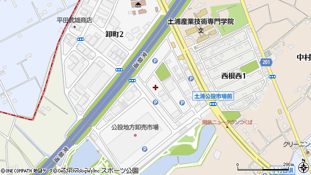 〒300-0847 茨城県土浦市卸町の地図