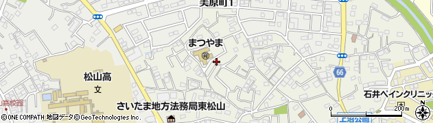 埼玉県東松山市加美町周辺の地図