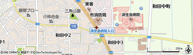 和田中周辺の地図