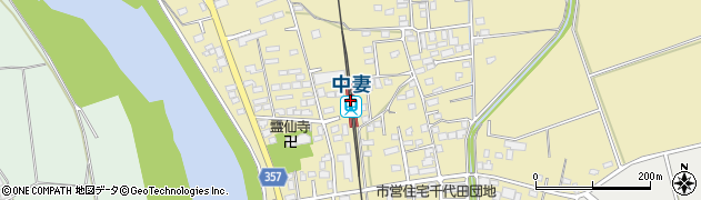 茨城県常総市周辺の地図
