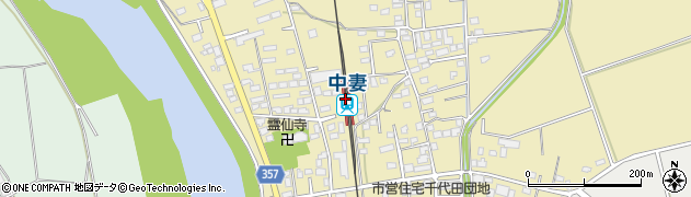 中妻駅周辺の地図