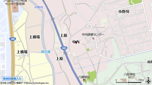 〒305-0068 茨城県つくば市中内の地図