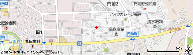 福井県福井市門前2丁目周辺の地図