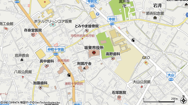 〒306-0600 茨城県坂東市（以下に掲載がない場合）の地図