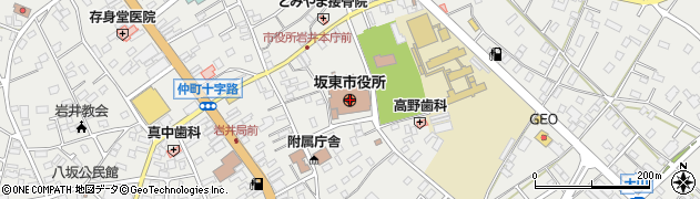 茨城県坂東市周辺の地図