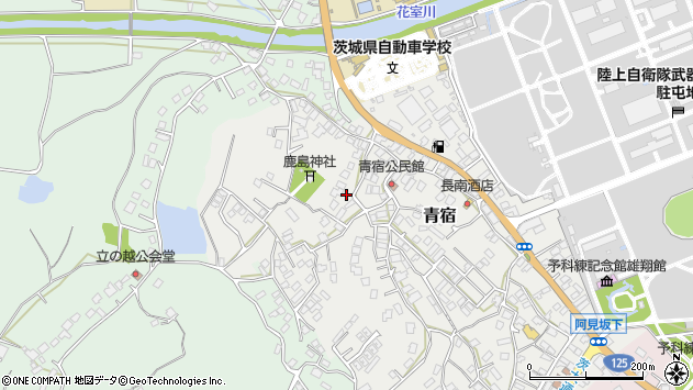〒300-0301 茨城県稲敷郡阿見町青宿の地図