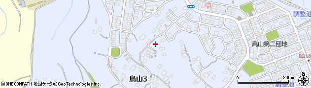 茨城県土浦市烏山周辺の地図