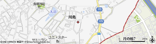 埼玉県嵐山町（比企郡）川島周辺の地図