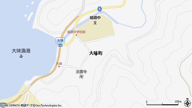 〒910-3551 福井県福井市大味町の地図