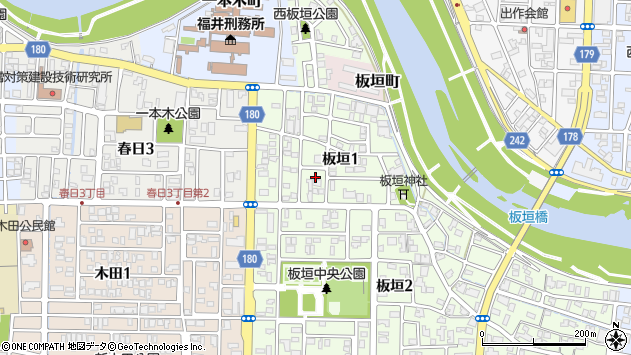 〒918-8104 福井県福井市板垣の地図