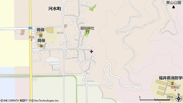 〒918-8223 福井県福井市河水町の地図
