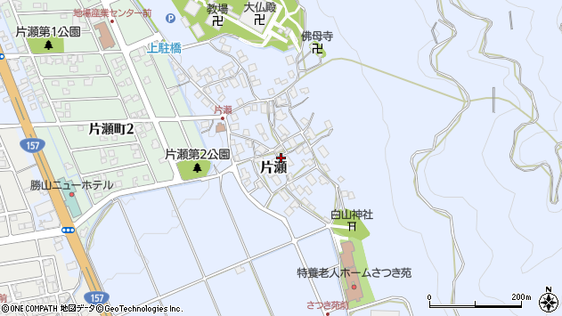 〒911-0811 福井県勝山市片瀬の地図