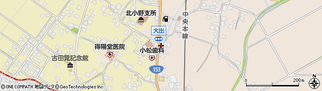 長野県塩尻市大出周辺の地図