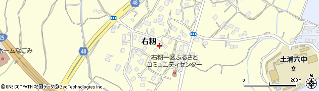 茨城県土浦市右籾734周辺の地図
