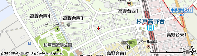 有限会社ウチヤマ電気杉戸高野台店周辺の地図