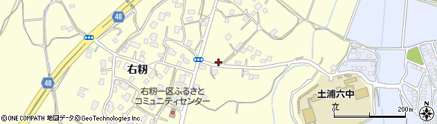茨城県土浦市右籾518周辺の地図