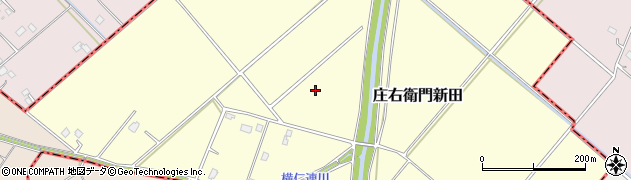 茨城県坂東市庄右衛門新田周辺の地図