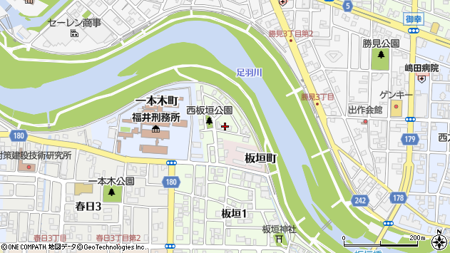 〒918-8102 福井県福井市西板垣町の地図