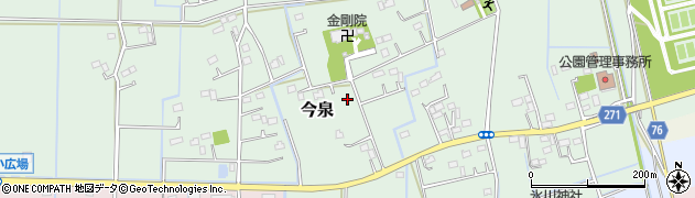 埼玉県吉見町（比企郡）今泉周辺の地図