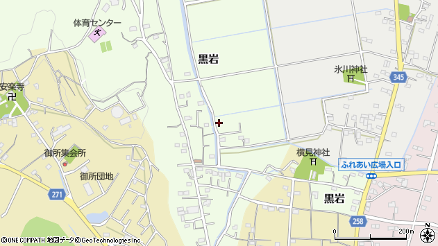〒355-0166 埼玉県比企郡吉見町黒岩の地図