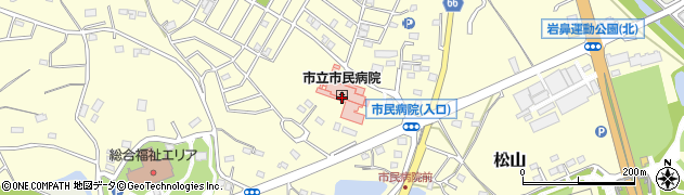 埼玉りそな銀行東松山市立市民病院 ＡＴＭ周辺の地図