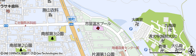 勝山市営温水プール周辺の地図