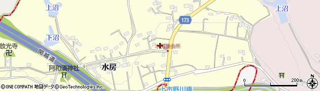 埼玉県滑川町（比企郡）水房周辺の地図