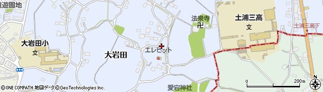 茨城県土浦市大岩田1662周辺の地図