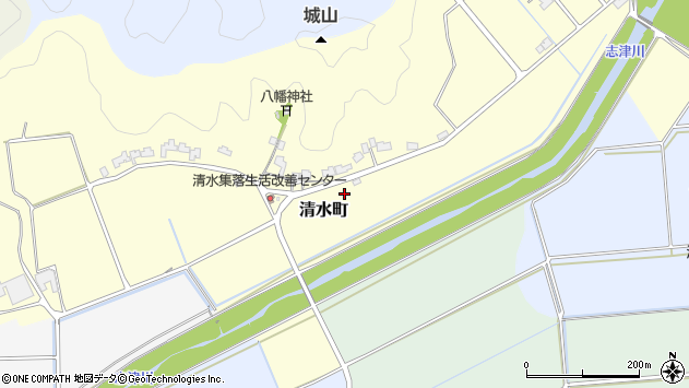 〒910-3601 福井県福井市清水町の地図