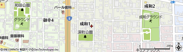 福井県福井市成和1丁目周辺の地図