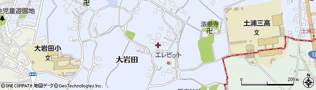 茨城県土浦市大岩田1665周辺の地図