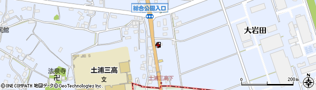 コスモセルフピュア土浦大岩田ＳＳ周辺の地図
